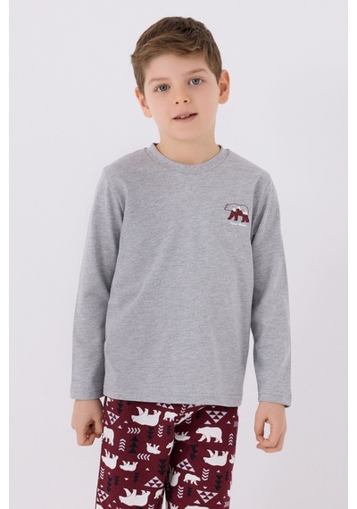 Arnetta Erkek Çocuk Gri Pijama Takımı 5274-45523 Gri