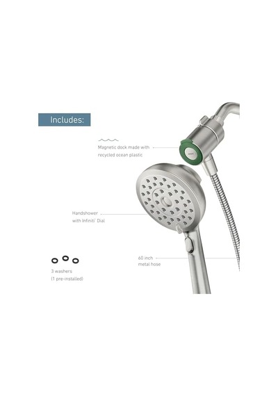 220h2srn Verso Handshower With Magnetix Docking, Spot Resist Brushed Nickel