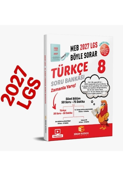 Sinan Kuzucu 8. Sınıf 2027 Lgs Meb Böyle Sorar Türkçe Soru Bankası Video Çözümlü