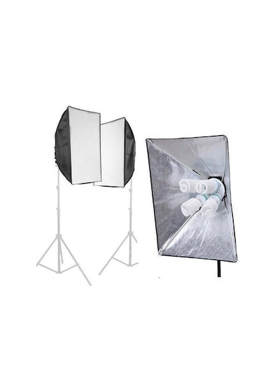 Fancier Sfl-4 50x70cm 4 Duylu 2'li Ayaklı Çantalı Işık Seti Ampul Dahil