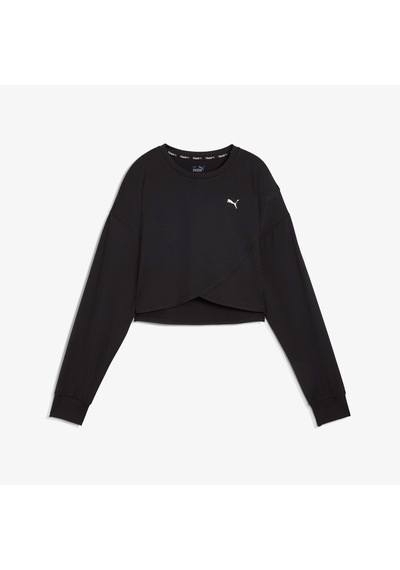 Puma Cloudspun Crossover Crew Kadın Siyah Sweatshirt525879