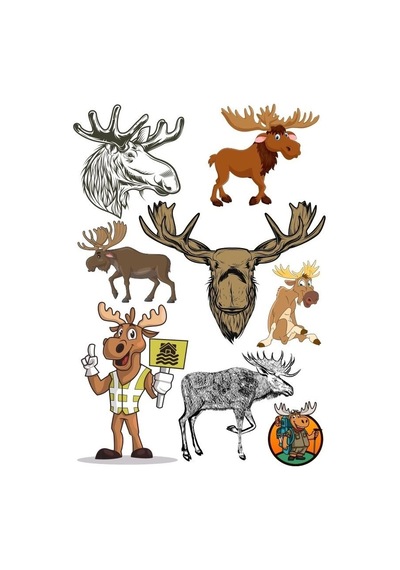 Geyik Sticker Set-1 8 Parça Telefon, Tablet, Defter, Laptop Sticker