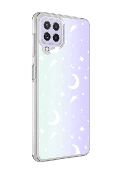 Galaxy A22 4g Kılıf Zore M-blue Desenli Kapak Moon No4