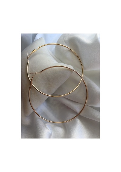 Modern Moda Büyük Boy Gold Halka Küpe Goldbyk