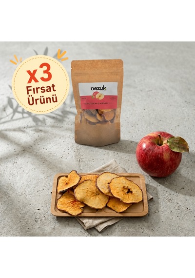 Nezuk Güneş Enerjisi İle Kurutulmuş Doğal Kırmızı Elma 300 G