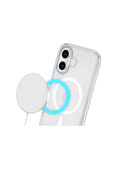 Newface Apple İphone 16 Plus Kılıf Star Magsafe Kapak - Turuncu
