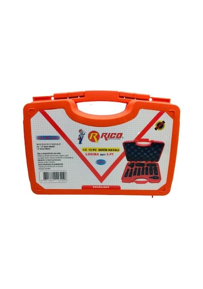 Rico Rc2333 1/2" Havalı Derin Lokma Takımı Seti 12 Parça
