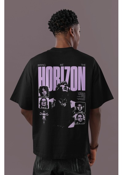 Sevbano Bring Me The Horizon Rock Metal Müzik Grubu Sırt Baskılı Unisex O Siyah