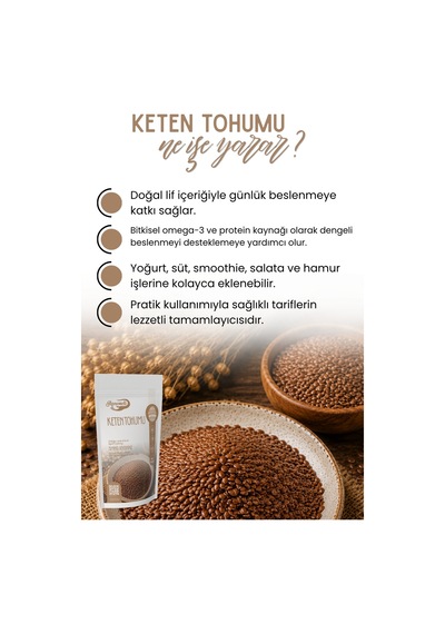 250 Gr Keten Tohumu Tane % 100 Doğal