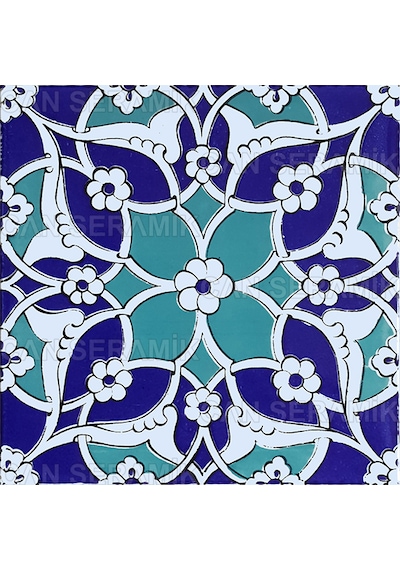 Can Seramik – 20x20 Cm. Cç-80 Kütahya Çini Karo 5' Li 1 Paket