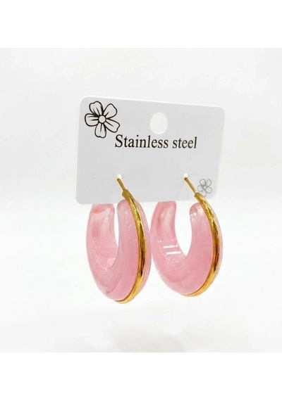 Rose Marble Vintage Halka Küpe Kp00687 Çok renkli