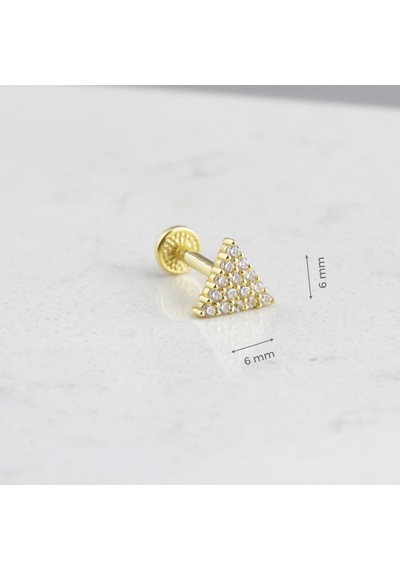 Glorria Altın Üçgen Tragus Piercing Altın