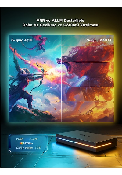 Govee Aı Sync Box 2 55-65 Inc Tv Arkası Led Ambiyans Aydınlatma
