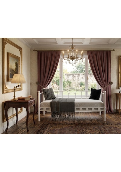 Missidea Kamelya Sedir Metal Beyaz Karyola 90x200 Cm. 90 x 200