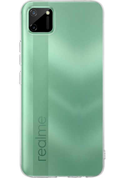 Realme C11 Kılıf 1mm Süper Silikon Şeffaf Kapak