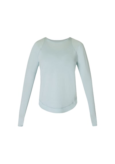 Sweaty Betty Sweaty Betty Breathe Easy Long Sleeve Top Kadın Mavi Koşu Tişört 44046 Yeşil