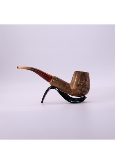 El Oyması Lületaşı Pipo Blok Meerschaum Klasik Billiard Model, 9mm Filtre Uyumlu Koleksiyonluk