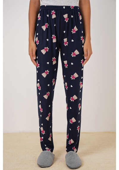 Bigdart 4323 Desenli Kadın Pijama Altı - Lacivert