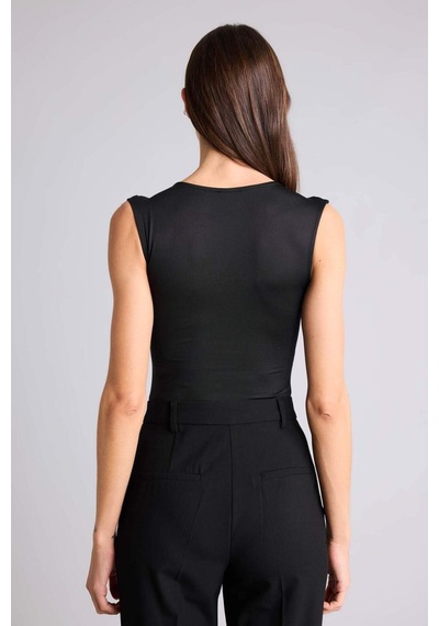 Defacto Kare Yaka Bodysuit E9045ax26smbk81 Siyah-bk81