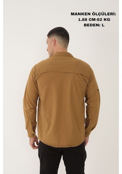 Camp Scoutland Camp387 Outdoor Tactical Rahat Ve Kullanışlı Su İticili Erkek Taktik Gömlek Hardal