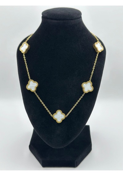 Arnes Jewelry Çelik Yonca Kolye Gold 45 CM Gold