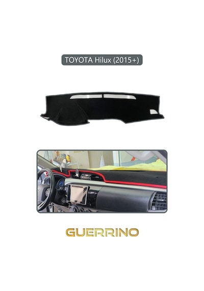 Toyota Hilux 2015+ Torpido Koruma Halısı Gri Kenar