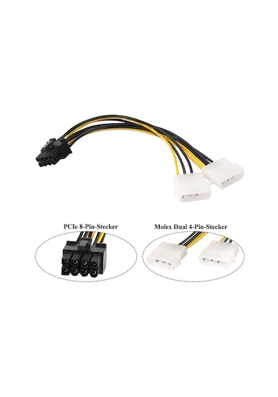 8 Pin Ekran Karti Power Kablosu - Pcıe Ekran Kartı Güç Kablo 8 Pin Power To Molex