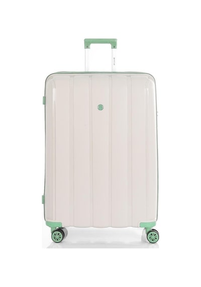 Mçs 3lü Set Kırılmaz Silikon Seyahat Valizi Bavulu V305 Kemik Su Yeşili Bej