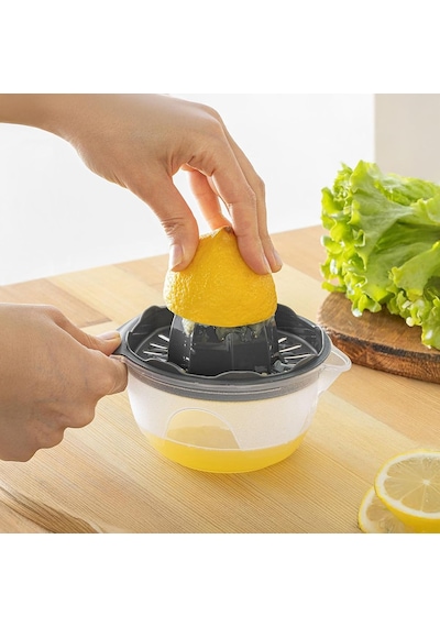 Tr Hazneli Limon Sıkacağı - Pratik Portakal Narenciye Sıkacağı 400 Ml - Gri Genel