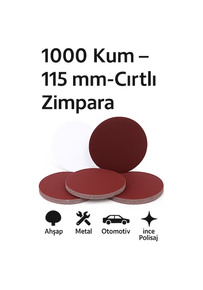 Merttools Cırtlı Zımpara 115 Nk Alüminyum Oxide 1000 Kum - 10 Adet