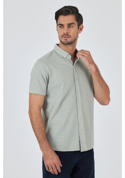 İmza Koyu Yeşil Kısa Kol Düz Örme Düğmeli Yaka Cepsiz Pamuklu Classic Slim Fit Gömlek 1004250155 700 Koyu Yeşil İmza Koyu Yeşil Kısa Kol Düz Örme Düğmeli Yaka Cepsiz Pamuklu Classic Slim Fit Gömlek 1004250155 700 Koyu Yeşil