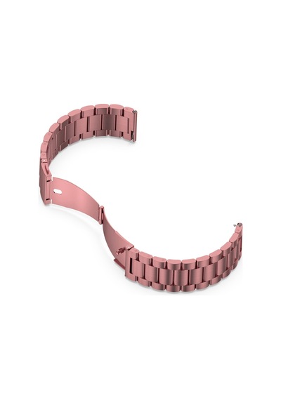 Caseonn Realme Watch 3 Pro Kordon Paslanmaz Çelik Metal Kayış Rose Pink