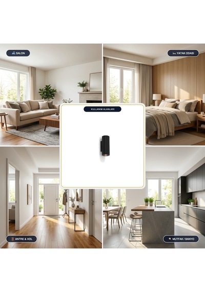 Jupıter Siyah 2xgu10 Duvar Aplik - Ev602-s/s