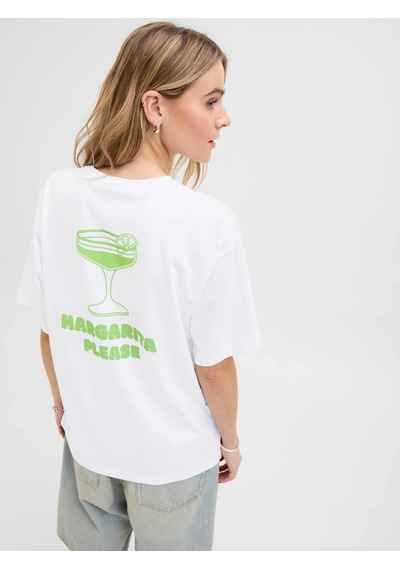 Jxebba Loose Ss Tee Jrs Beyaz Yeşil