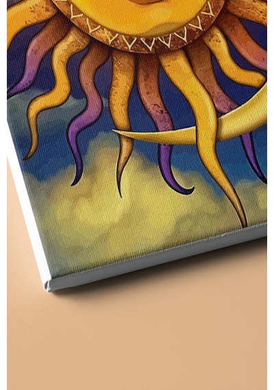 Webstyle Sayılarla Boyama Seti Kasnaklı Güneş Ve Ay Sembol 40x50 Cm
