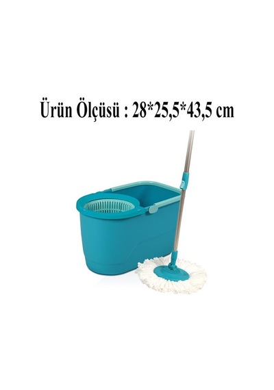 Dönerli Paspas Temizlik Kovası Microfiber Başlıklı 360 Dönebilen Temizlik Seti