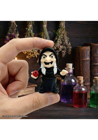 Cadı Figürü Anahtarlık, Hediyelik Halloween Çanta Aksesuarı Ve Hareketli Oyuncak Wicka Beyaz - Siyah