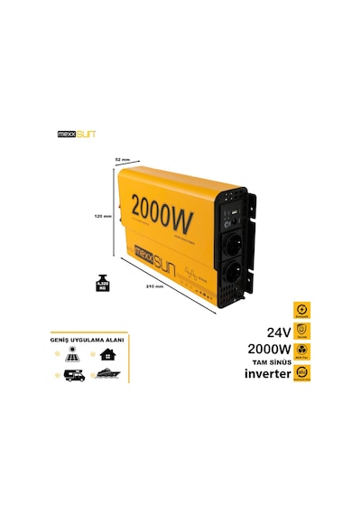 Tam Sinüs 24v 2000w