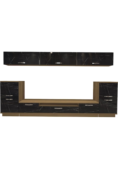 Decoraktiv Trendstyle 9 Mdf Tv Ünitesi Tv Sehpası Pera - Siyah Mermer