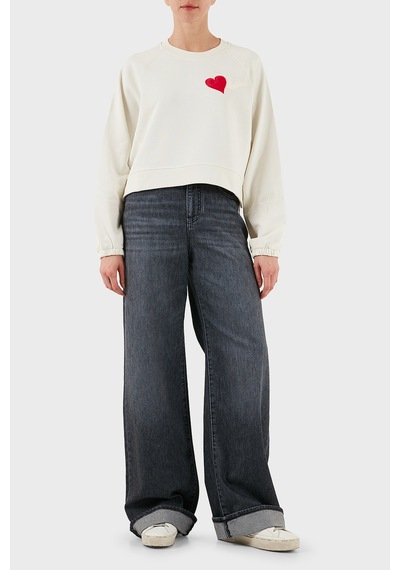 Emporio Armani Bayan Sweat Ew002122 Af12538 U1144 Ekru Ekru
