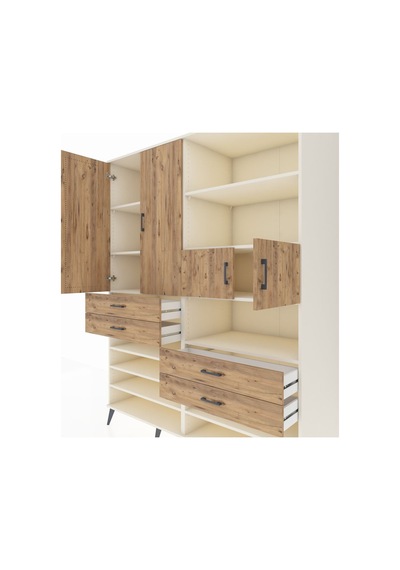 Kronos Gardrop 11 Raflı 4 Çekmeceli 4 Kapaklı 176x59x221 Aytaşı-çam Çam Kronos Gardrop 11 Raflı 4 Çekmeceli 4 Kapaklı 176x59x221 Aytaşı-çam Çam
