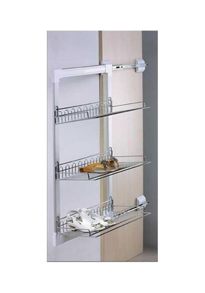 Sese Dolap İçi Ayakkabılık 3 Katlı Modül 40cm Krom 1000-14-09-01 Çok Renkli
