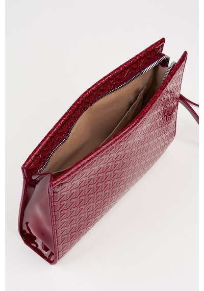 Vivaq Kadın Petunya Dokulu Bordo Astarlı Suni Deri Bilek Askılı Portföy El Ve Clutch Çanta