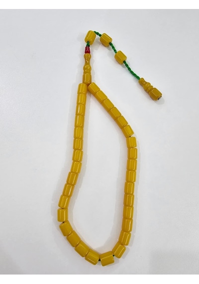 Zeyzun Usta İmzalı Sıkma Kehribar Tespih 9,5 X 10,5 Mm