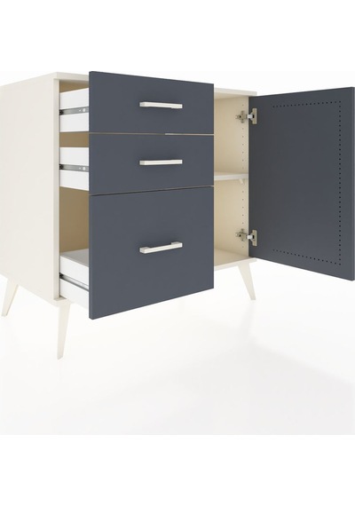 Hyperion Şifonyer Tek Raflı 3 Çekmeceli Tek Kapaklı 88x44x80 Aytaşı-antrasit Antrasit Hyperion Şifonyer Tek Raflı 3 Çekmeceli Tek Kapaklı 88x44x80 Aytaşı-antrasit Antrasit
