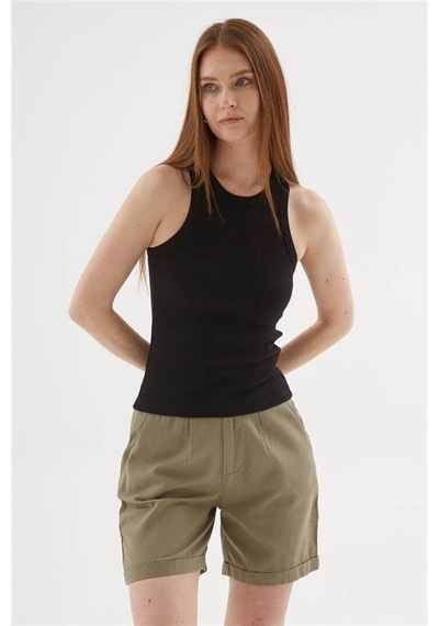 Halter Yaka Atlet Siyah Çok Renkli