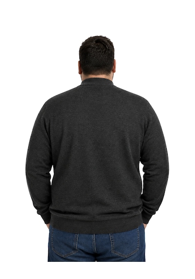 Battalmoda Erkek Büyük Beden Antrasit Yarım Balıkçı Triko Kazak 3xl-4xl-5xl-6xl