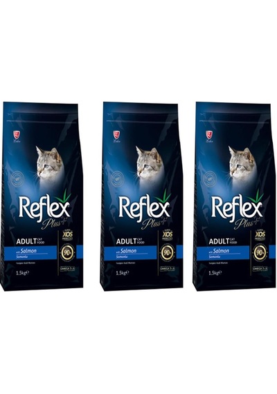 Reflex Plus Somon Balıklı Yetişkin Kedi Maması 3 x 1500 G