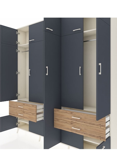 Arges Dolap 12 Raflı 4 Çekmeceli 2 Askılı 220x30x243 Aytaşı-antrasit/çam Antrasıt/atlas Çam Arges Dolap 12 Raflı 4 Çekmeceli 2 Askılı 220x30x243 Aytaşı-antrasit/çam Antrasıt/atlas Çam