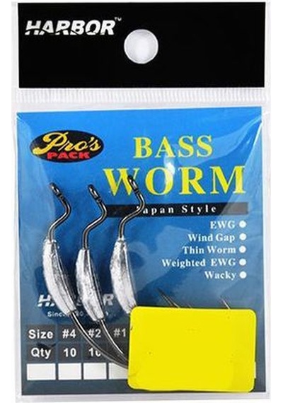 Harbor Sh52 Bass Worm No:3/0 3 Pcs Jig Head
